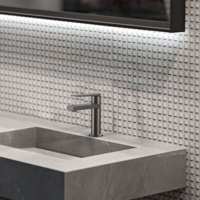 Mitigeur lavabo bas gris gun métal Essebagno Allure