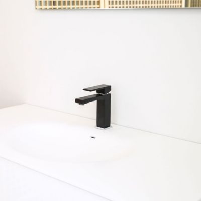 Mitigeur lavabo bas noir Essebagno Fangolo