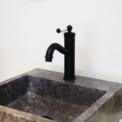 Mitigeur lavabo bas noir Essebagno Leeds