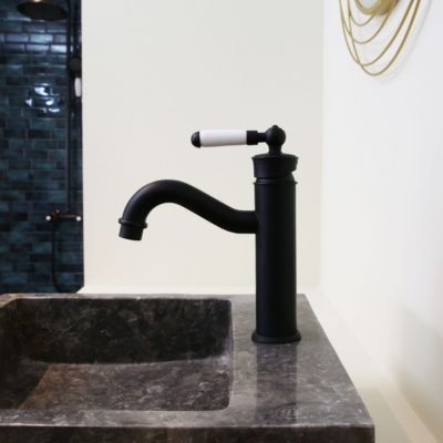 Mitigeur lavabo bas noir Essebagno Leeds