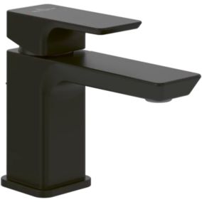 Mitigeur lavabo compact VILLEROY ET BOCH Subway 3.0 avec tirette Noir mat