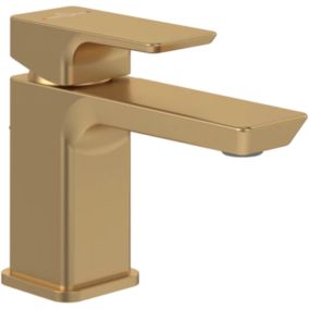 Mitigeur lavabo compact VILLEROY ET BOCH Subway 3.0 avec tirette Or brossé