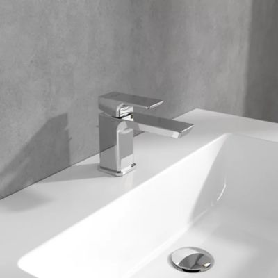Mitigeur lavabo compact VILLEROY ET BOCH Subway 3.0 avec tirette Or brossé