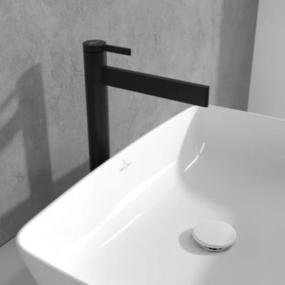 Mitigeur lavabo droit surélevé VILLEROY ET BOCH Dawn sans tirette Matt Black