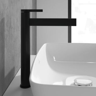 Mitigeur lavabo droit surélevé VILLEROY ET BOCH Dawn sans tirette Matt Black