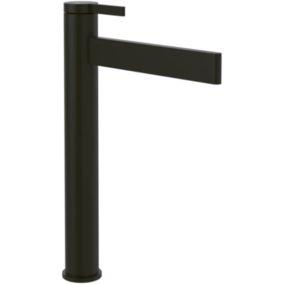 Mitigeur lavabo droit surélevé VILLEROY ET BOCH Dawn sans tirette Noir mat