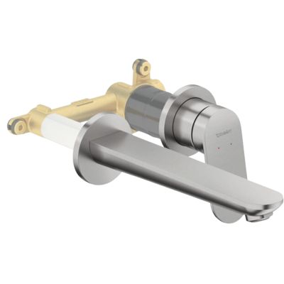Mitigeur lavabo encastré DURAVIT Wave inox brossé + corps encastré