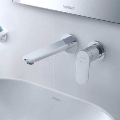 Mitigeur lavabo encastré DURAVIT Wave inox brossé + corps encastré