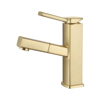 Mitigeur lavabo extensible Doré brossé - Graffias