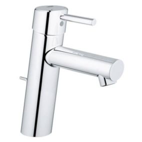 Mitigeur lavabo GROHE Concetto 23450001 - Bec fixe médium - Clapet de vidage - Limiteur de température - Chrome