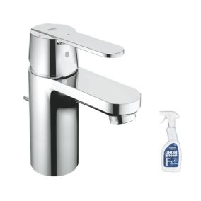 Mitigeur lavabo GROHE Quickfix Get Taille S avec tirette et vidage + nettoyant GrohClean