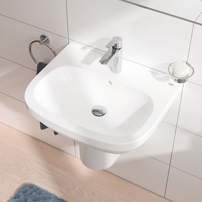 Mitigeur lavabo GROHE Quickfix Start 2021 avec vidage Push-Open chromé + microfibre