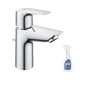 Mitigeur lavabo GROHE Quickfix Start Edge avec tirette et vidage taille S + nettoyant GrohClean