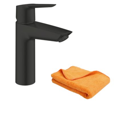 Mitigeur lavabo GROHE Start noir M + microfibre