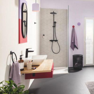 Mitigeur lavabo GROHE Start noir M + microfibre