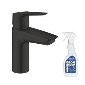 Mitigeur lavabo GROHE Start ouverture eau froide noir S + nettoyant GrohClean