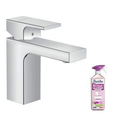 Mitigeur lavabo HANSGROHE 100 avec tirette et vidage chrome + nettoyant Briochin