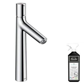 Mitigeur lavabo HANSGROHE 190, sans tirette ni vidage chrome + nettoyant Briochin