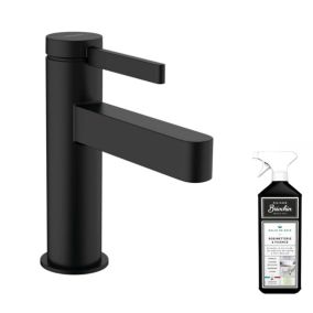 Mitigeur lavabo HANSGROHE Finoris 100 noir mat + nettoyant Briochin