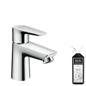 Mitigeur lavabo HANSGROHE Talis E 80 CoolStart sans tirette ni vidage chrome + nettoyant Briochin