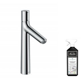 Mitigeur lavabo HANSGROHE Talis Select E 240 sans tirette ni vidage chrome + nettoyant Briochin