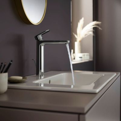 Mitigeur lavabo HANSGROHE Vernis Blend 190 avec tirette et vidage métallique Chromé + nettoyant Briochin
