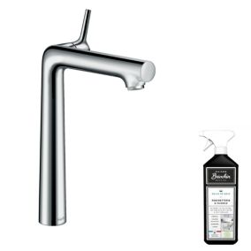 Mitigeur lavabo HANSGROHE250, avec tirette et vidage chrome + nettoyant Briochin