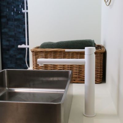 Mitigeur lavabo haut blanc Essebagno Luisa