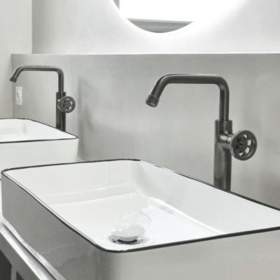 Mitigeur lavabo haut gun métal Essebagno Indus