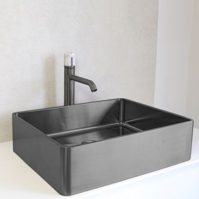 Mitigeur lavabo haut gun métal marbre Essebagno Manopola