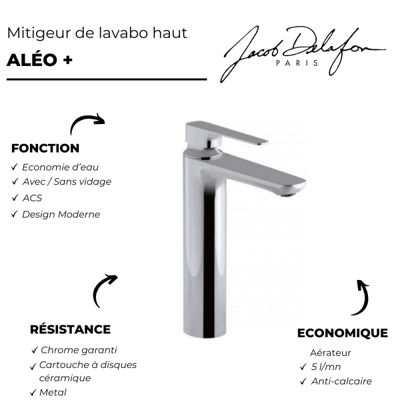 Mitigeur lavabo haut JACOB DELAFON Aleo+