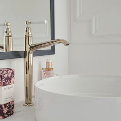 Mitigeur lavabo haut JACOB DELAFON Cléo 1889 or beige + nettoyant Briochin