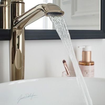 Mitigeur lavabo haut JACOB DELAFON Cléo 1889 or beige + nettoyant Briochin