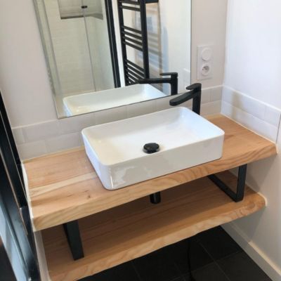 Mitigeur lavabo haut noir mat Essebagno Cortes