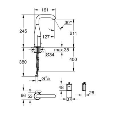 Mitigeur lavabo infrarouge GROHE Essence E