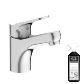 Mitigeur lavabo JACOB DELAFON Brive chrome + nettoyant Briochin
