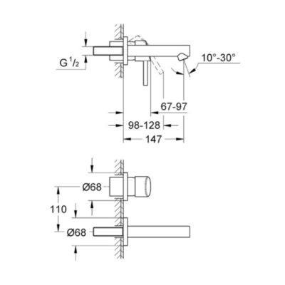 Mitigeur lavabo mécanique monocommande GROHE Concetto