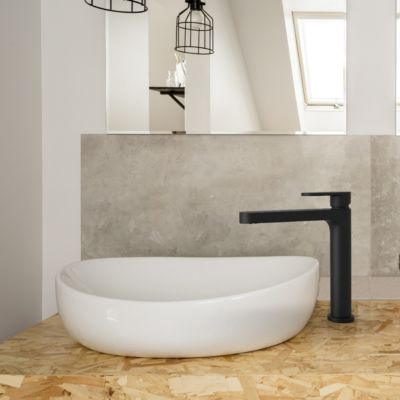 Mitigeur lavabo médian noir mat Essebagno Cortes