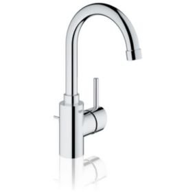 Mitigeur lavabo monocommande GROHE CONCETTO bec haut à butée - Gris - 32629002