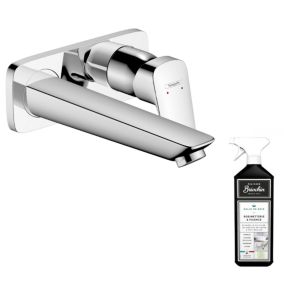 Mitigeur lavabo mural HANSGROHE Logis 195 mm + nettoyant Briochin