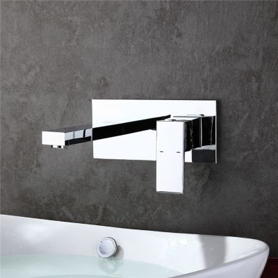 Mitigeur Lavabo Mural Robinet Salle de Bain pour Baignoire et Lavabo Robinet Lavabo Encastré Mural Design Moderne