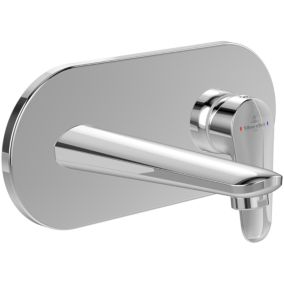 Mitigeur lavabo mural VILLEROY ET BOCH O.novo Start avec vidage Push Open chrome