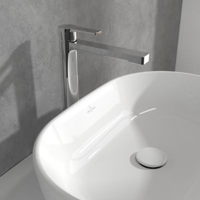 Mitigeur lavabo surélevé VILLEROY ET BOCH Architectura avec vidage Push Open chrome
