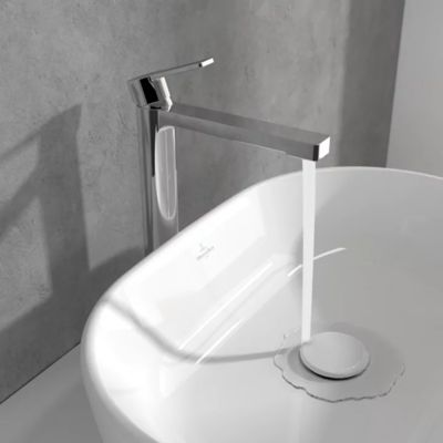 Mitigeur lavabo surélevé VILLEROY ET BOCH Architectura avec vidage Push Open chrome