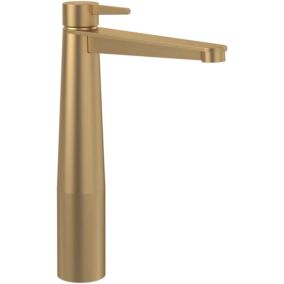 Mitigeur lavabo surélevé VILLEROY ET BOCH Conum avec vidage Push Open Brushed Gold