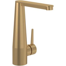 Mitigeur lavabo VILLEROY ET BOCH Conum ouverture côté avec vidage Push Open Brushed Gold