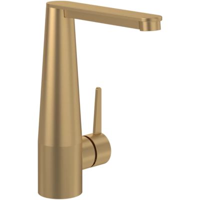 Mitigeur lavabo VILLEROY ET BOCH Conum ouverture côté avec vidage Push Open Or brossé