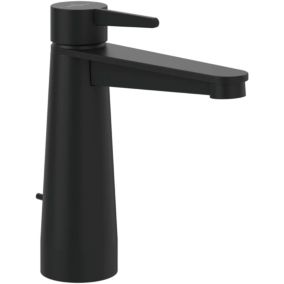 Mitigeur lavabo VILLEROY ET BOCH Conum ouverture dessus avec tirette Chrome Matt Black