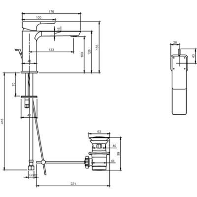 Mitigeur lavabo VILLEROY ET BOCH Subway 3.0