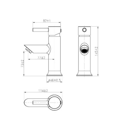 Mitigeur lave mains blanc Essebagno Luisa